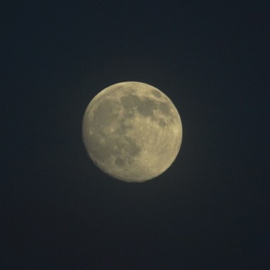 Moon photo taken July 10 2014 8:30 p.m. - nearly supermoon